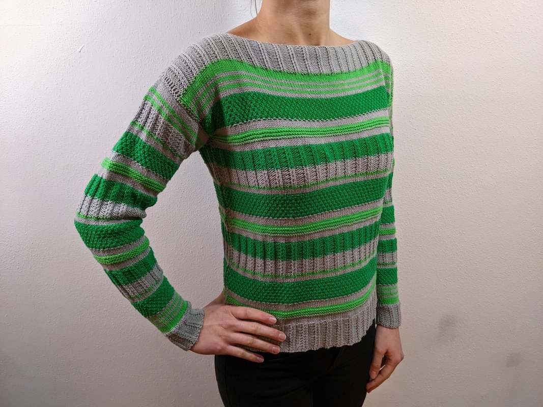 Strickanleitung Streifen Pullover Mustermix