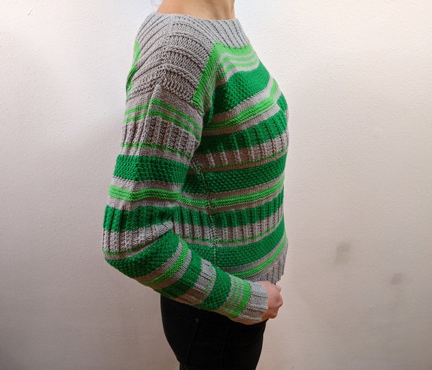 Strickanleitung Streifen Pullover Mustermix