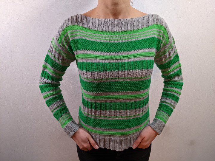 Strickanleitung Streifen Pullover Mustermix