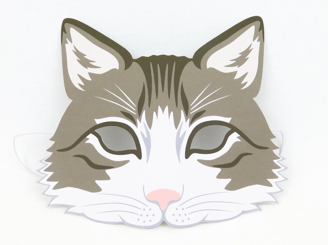 Halbmaske – Katze – Druckvorlage