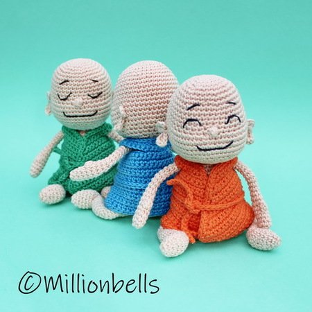 Amigurumi Mini Buddha Dolls Set