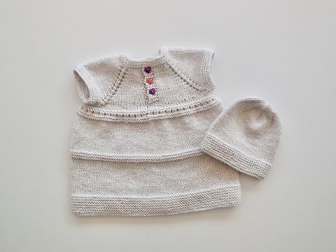 RVO Babykleidchen und Mütze "Linda" - Strickanleitung