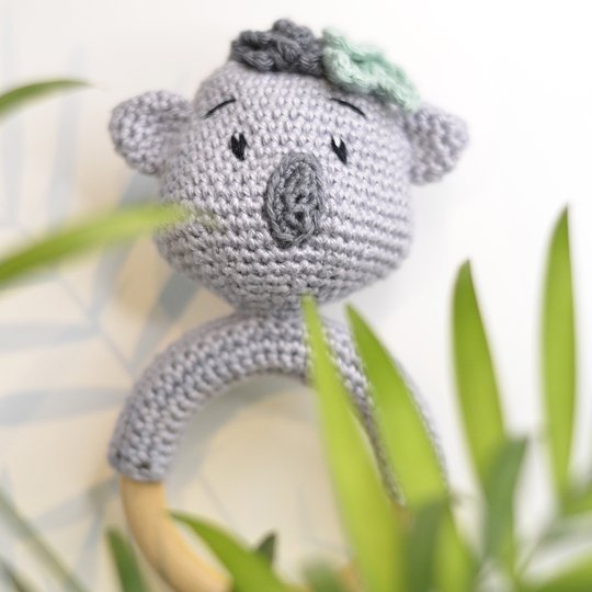 Penélope der Koala Greifring Häkelanleitung