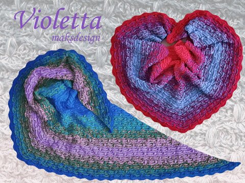 Häkelanleitung flaches dichtes Tuch Violetta