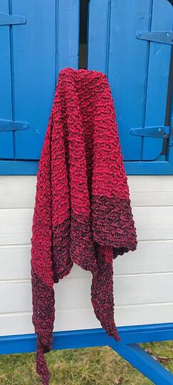 Häkelanleitung flaches dichtes Tuch Violetta