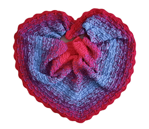 Häkelanleitung flaches dichtes Tuch Violetta