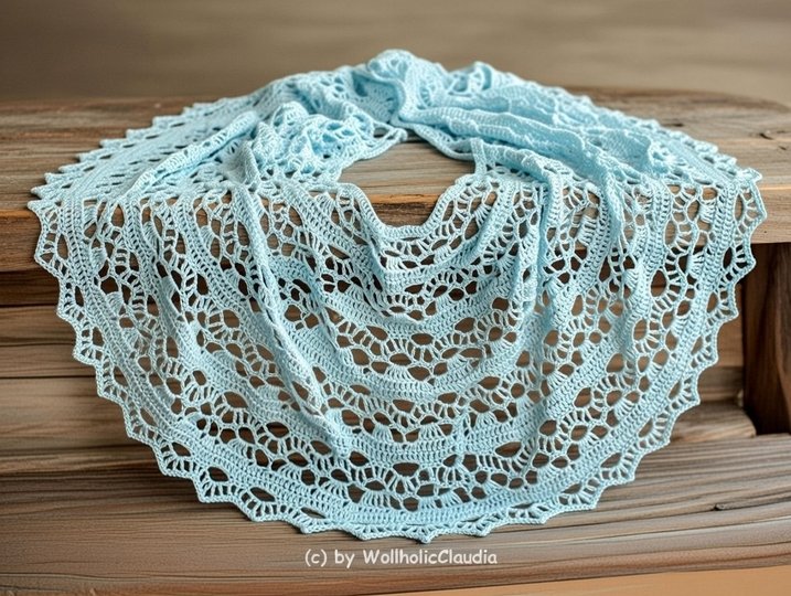 Häkelanleitung Stola - Schaltuch - Rundtuch „Hauchzart“