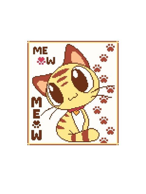 Häkelmuster * MoeW Kätzchen * Grafik für Fm Decke