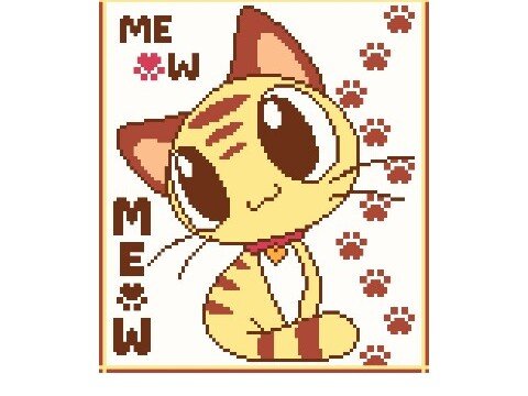 Häkelmuster * MoeW Kätzchen * Grafik für Fm Decke