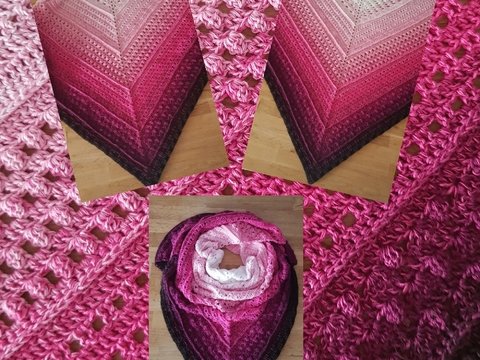 Häkelanleitung Dreiecktuch "Mystery"