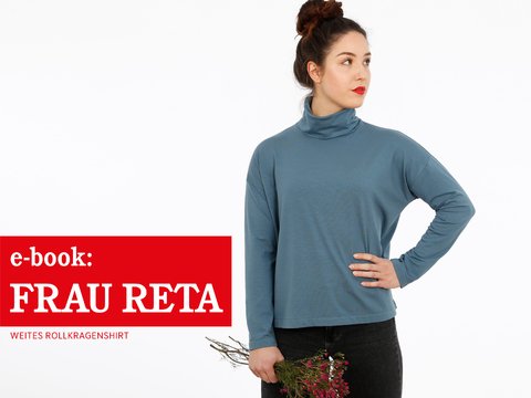 FRAU RETA • weites Rollragenshirt mit schmalen Ärmeln, e-book