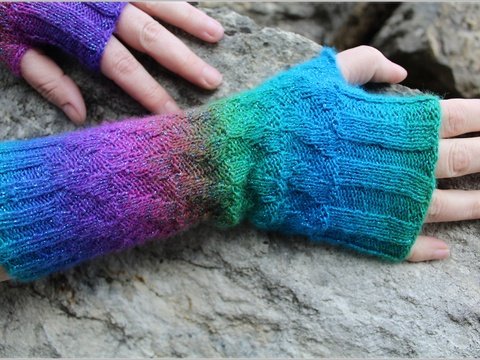 Handstulpen/Pulswärmer - Rainbow