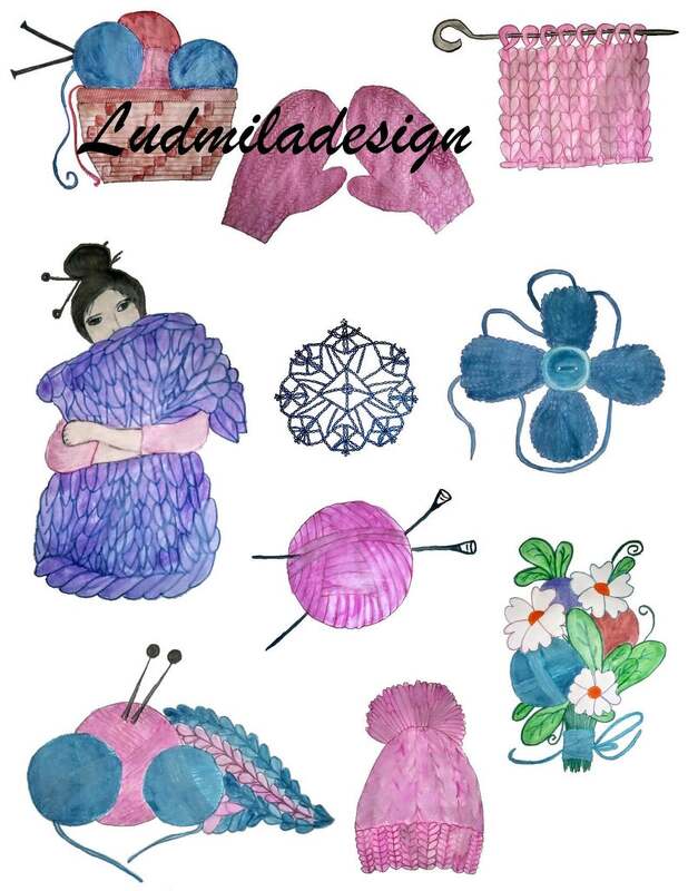 knitting clipart files