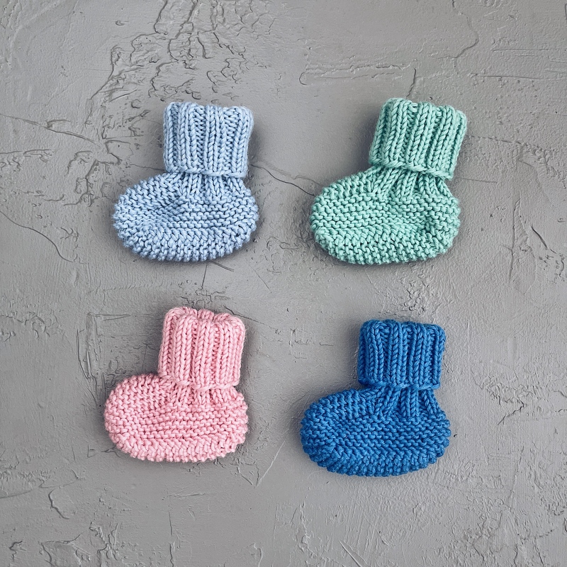 Erste Baby Schühchen Strickanleitung