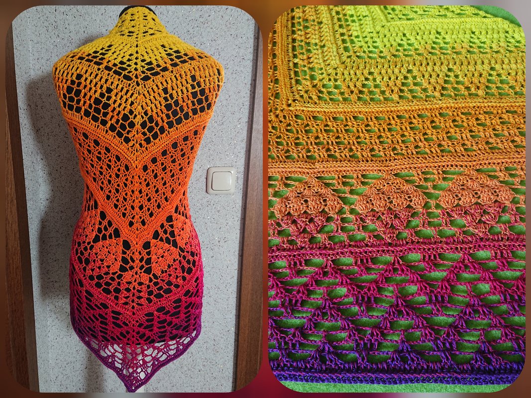 Tuch Leyla häkeln Dreieckstuch