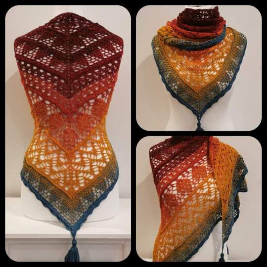 Tuch Leyla häkeln Dreieckstuch