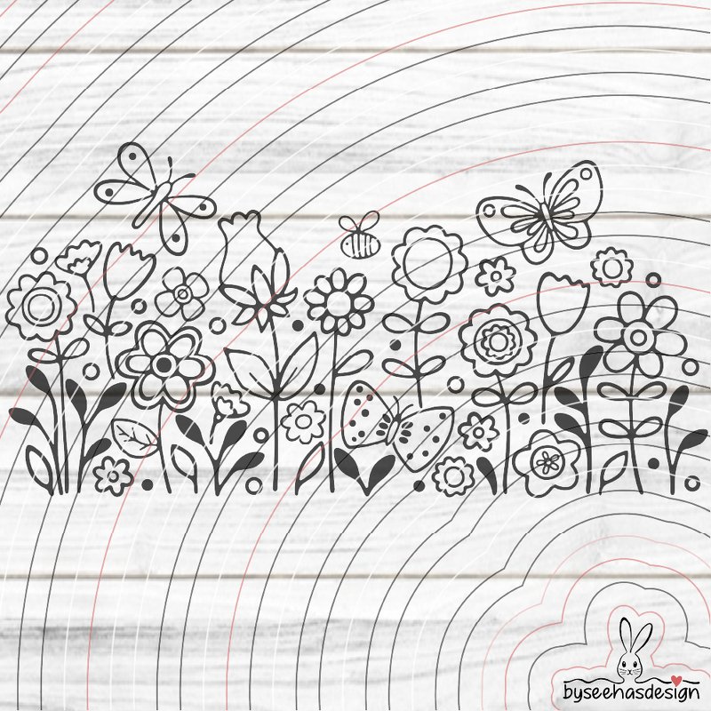 Blumen Paradies Plotterdatei SVG DXF