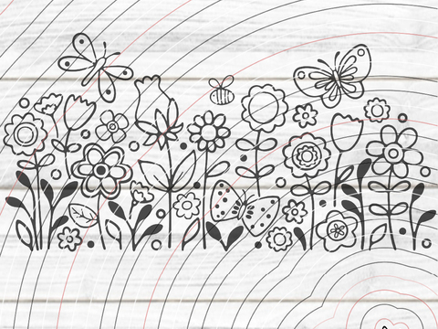 Blumen Paradies Plotterdatei SVG DXF