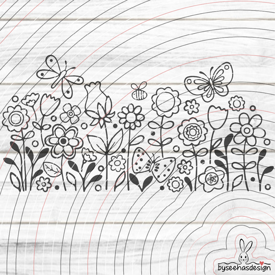 Blumen Paradies Plotterdatei SVG DXF