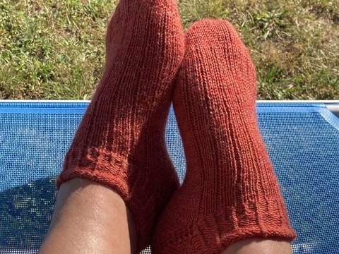 Anleitung Ein bisschen kurz - Sockenmuster