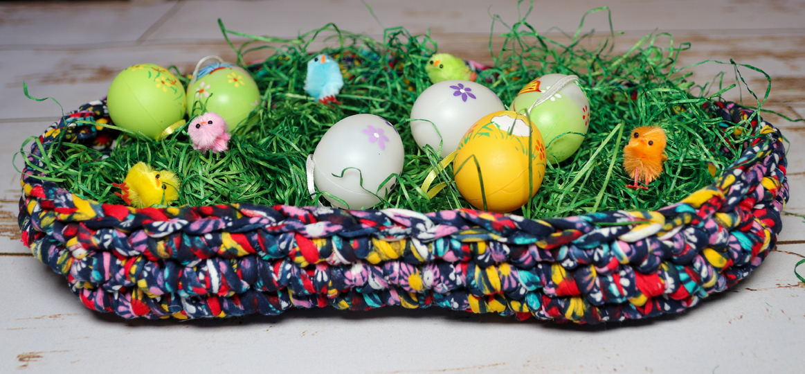 Osterkörbchen rund und oval Häkelanleitung