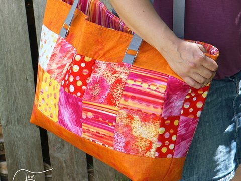 Anleitung Patchwork Strandtasche