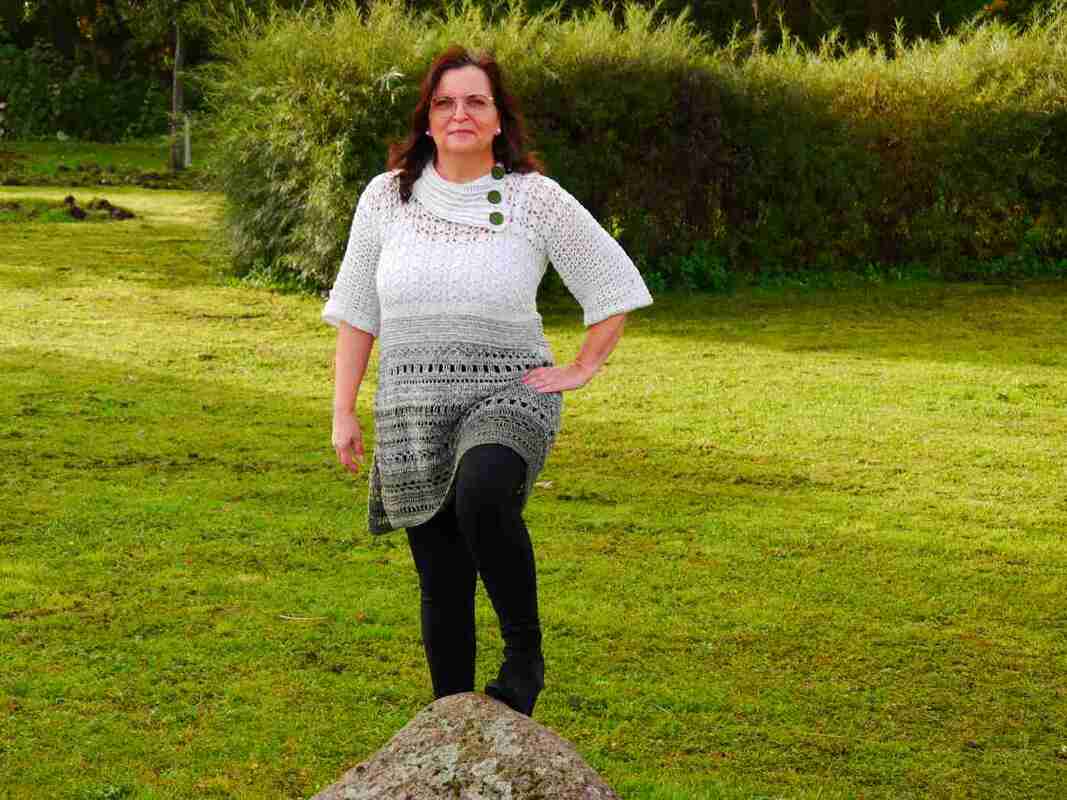 Häkelanleitung Mustermix Pullover mit Farbverlaufsgarn - Bild 2