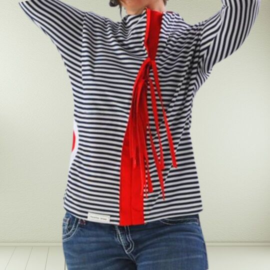 Fledermausshirt Jule Gr. 34-46 mit Kelchkragen - Schnittmuster