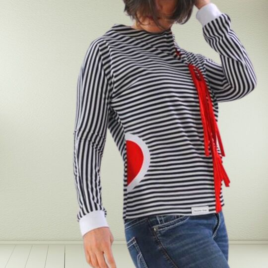 Fledermausshirt Jule Gr. 34-46 mit Kelchkragen - Schnittmuster