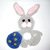 Easter bunny crochet pattern applique