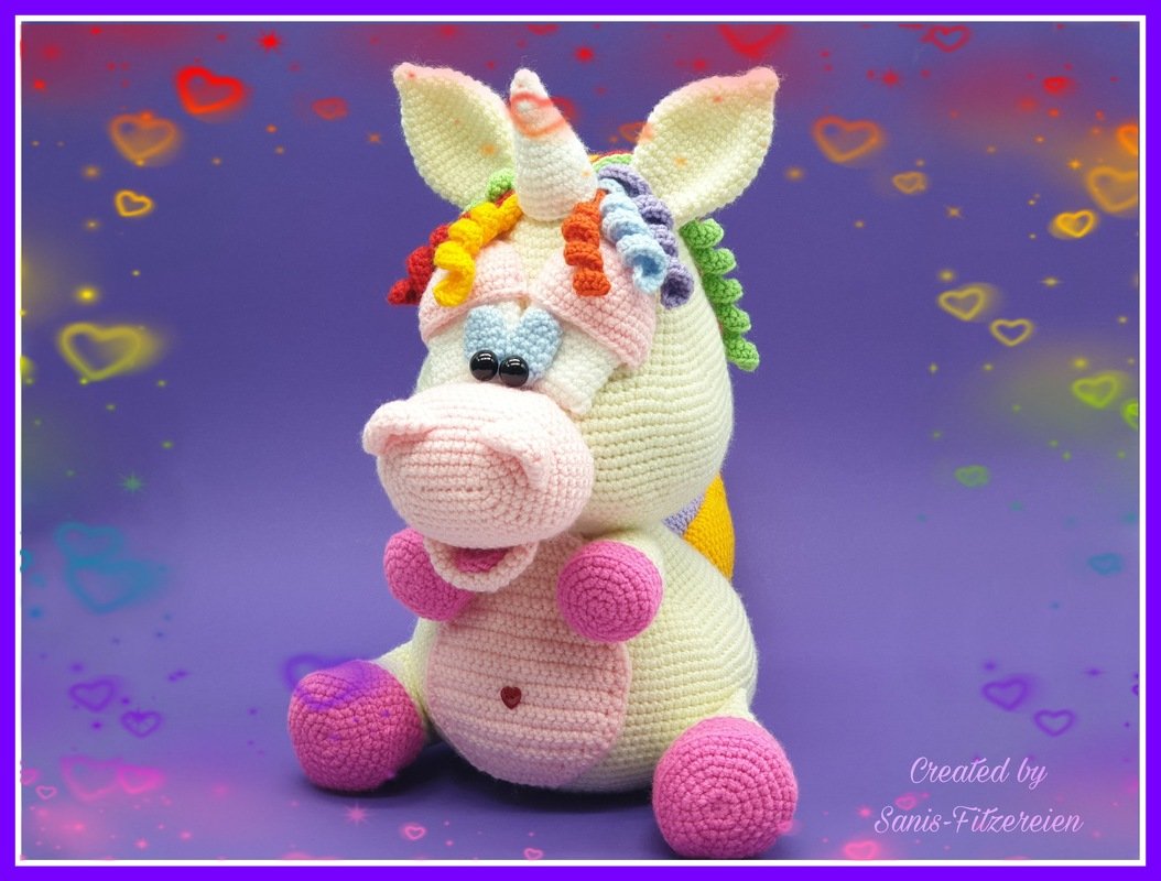 Häkelanleitung Regenbogen-Einhorn - Bild 4