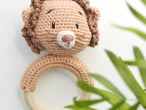 Max der Löwe Greifring Häkelanleitung