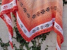 Anleitung Leilani "Blume des Himmels" flaches Dreieckstuch