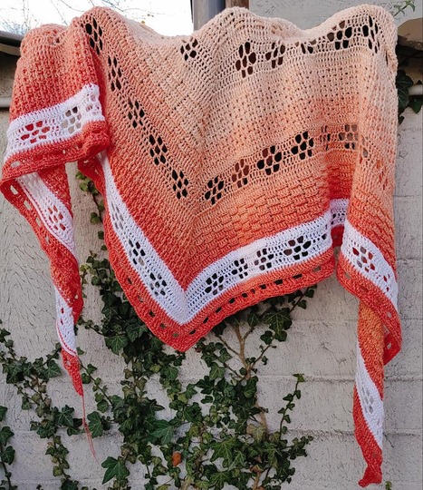 Anleitung Leilani "Blume des Himmels" flaches Dreieckstuch