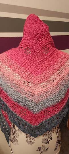 Anleitung Leilani "Blume des Himmels" flaches Dreieckstuch