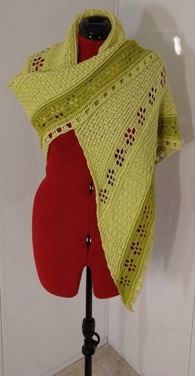 Anleitung Leilani "Blume des Himmels" flaches Dreieckstuch