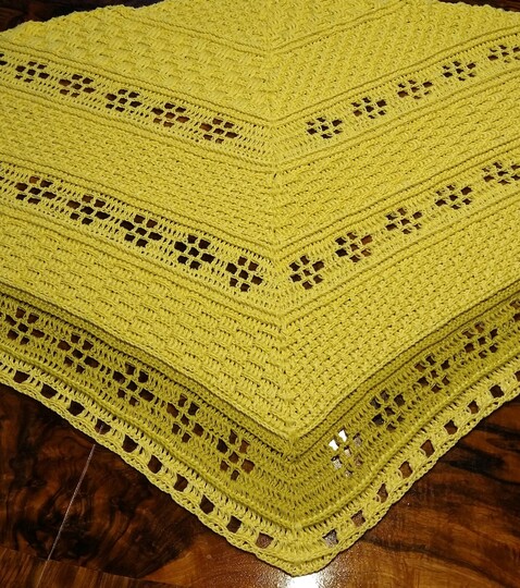 Anleitung Leilani "Blume des Himmels" flaches Dreieckstuch