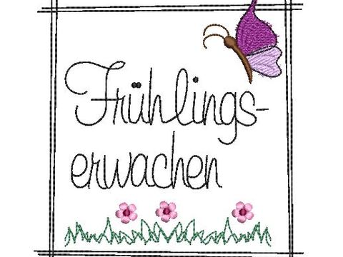 Stickdatei Frühlingserwachen 2 Größen