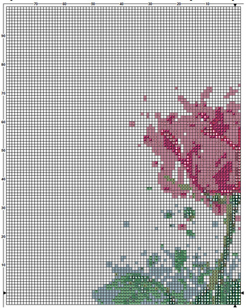 Rose 4 Cross Stitch Pattern PDF