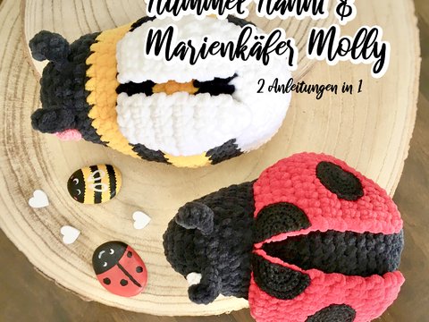 Kombi-Häkelanleitung von Hummel Hanni & Marienkäfer Molly