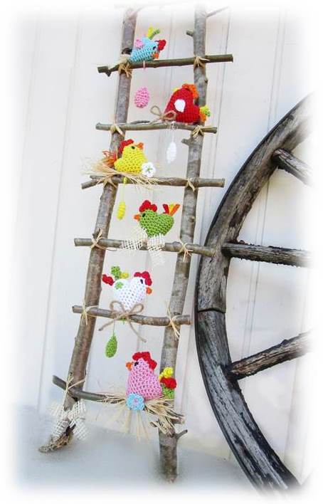 Häkelanleitung Osterhühner aus Wollresten - Bild 4