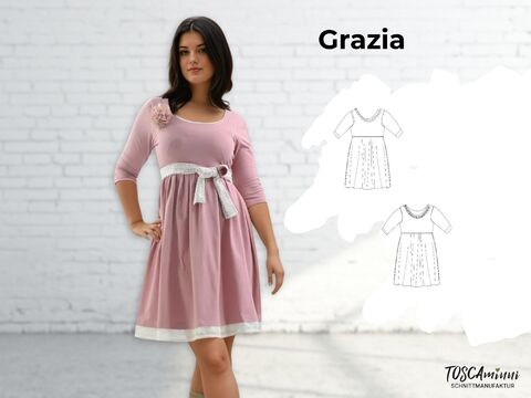 Jerseykleid Grazia Gr. 34-54 Schnittmuster