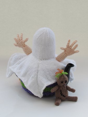 Creepy Cuppa Halloween Ghost Tea Cosy Knitting Pattern