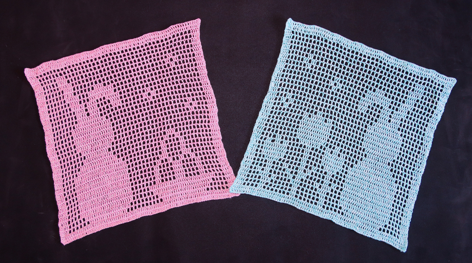 Set Osterfreuden Tischband + Tischsets Häkelanleitungen