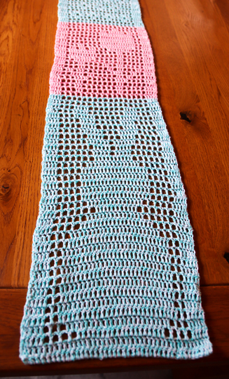 Set Osterfreuden Tischband + Tischsets Häkelanleitungen