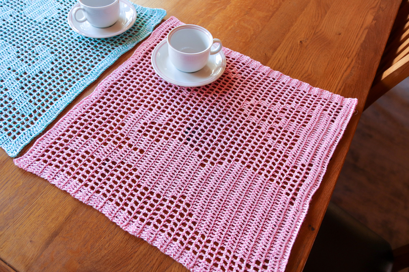 Set Osterfreuden Tischband + Tischsets Häkelanleitungen