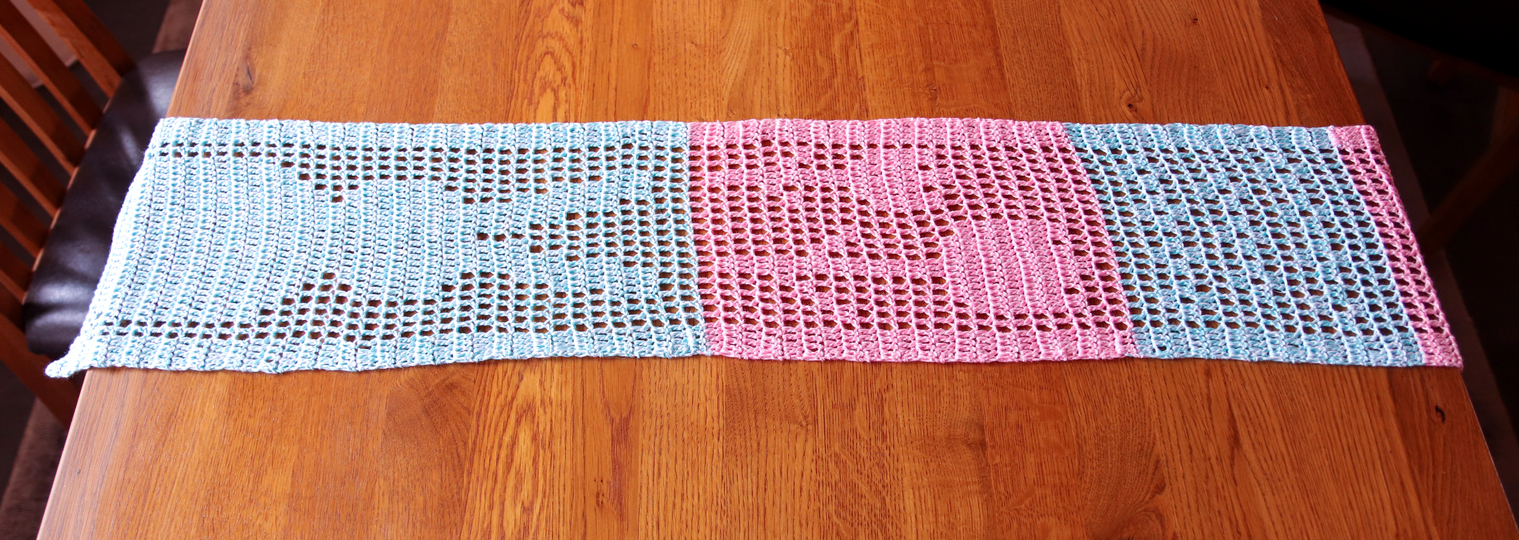 Set Osterfreuden Tischband + Tischsets Häkelanleitungen