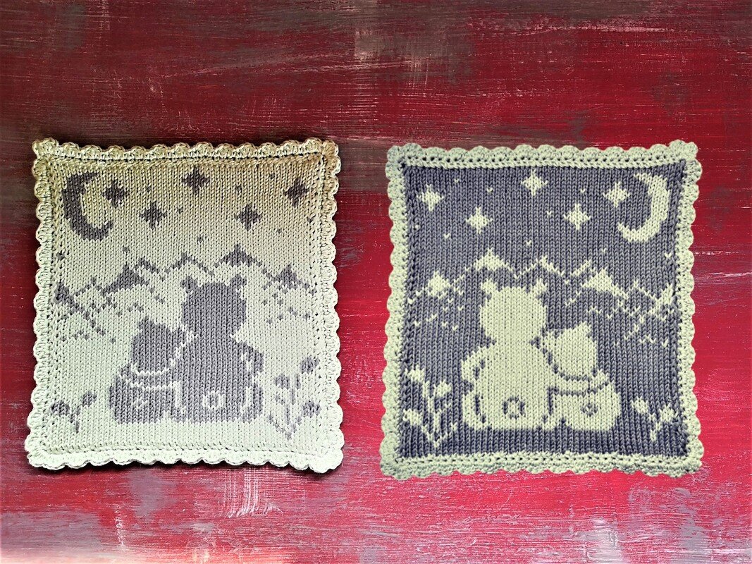Double Knitting Pattern Washcloth "Bear Tobi" - Image 9