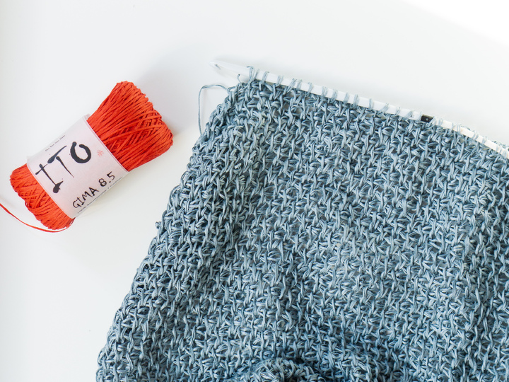 Häkelanleitung halbrundes Tuch tunesisch häkeln "Maine"