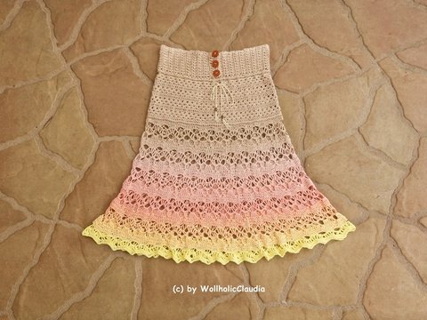 Häkelanleitung Rock oder Kleid "Madleen" - alle Größen möglich